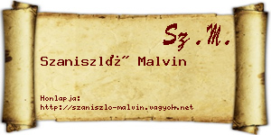 Szaniszló Malvin névjegykártya